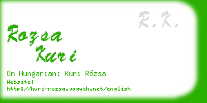 rozsa kuri business card